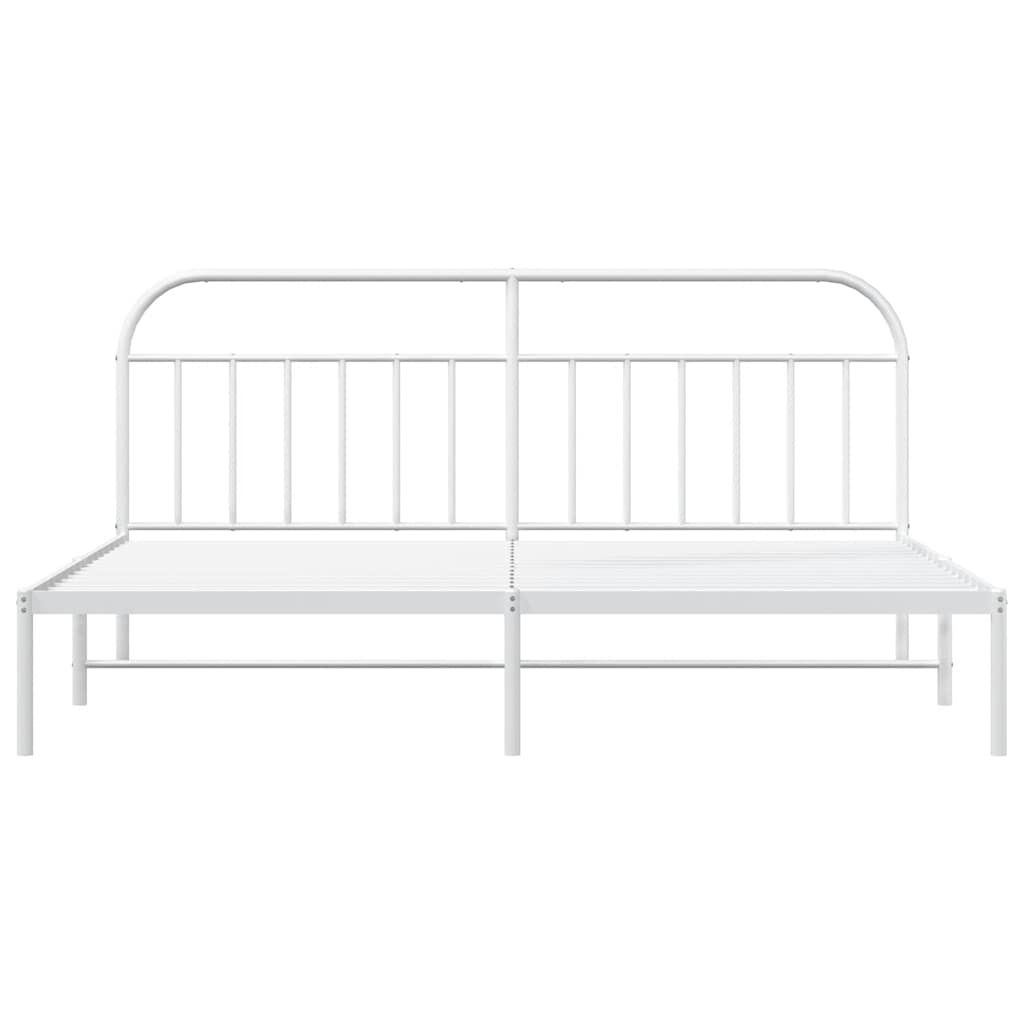Giroletto con Testiera Metallo Bianco 200x200 cm