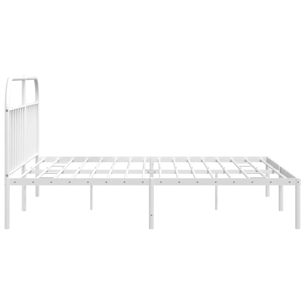 Giroletto con Testiera Metallo Bianco 200x200 cm