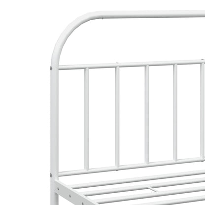Giroletto con Testiera Metallo Bianco 200x200 cm | homemem39