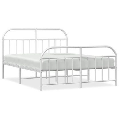 Giroletto con Testiera e Pediera Metallo Bianco 183x213 cm | homemem39