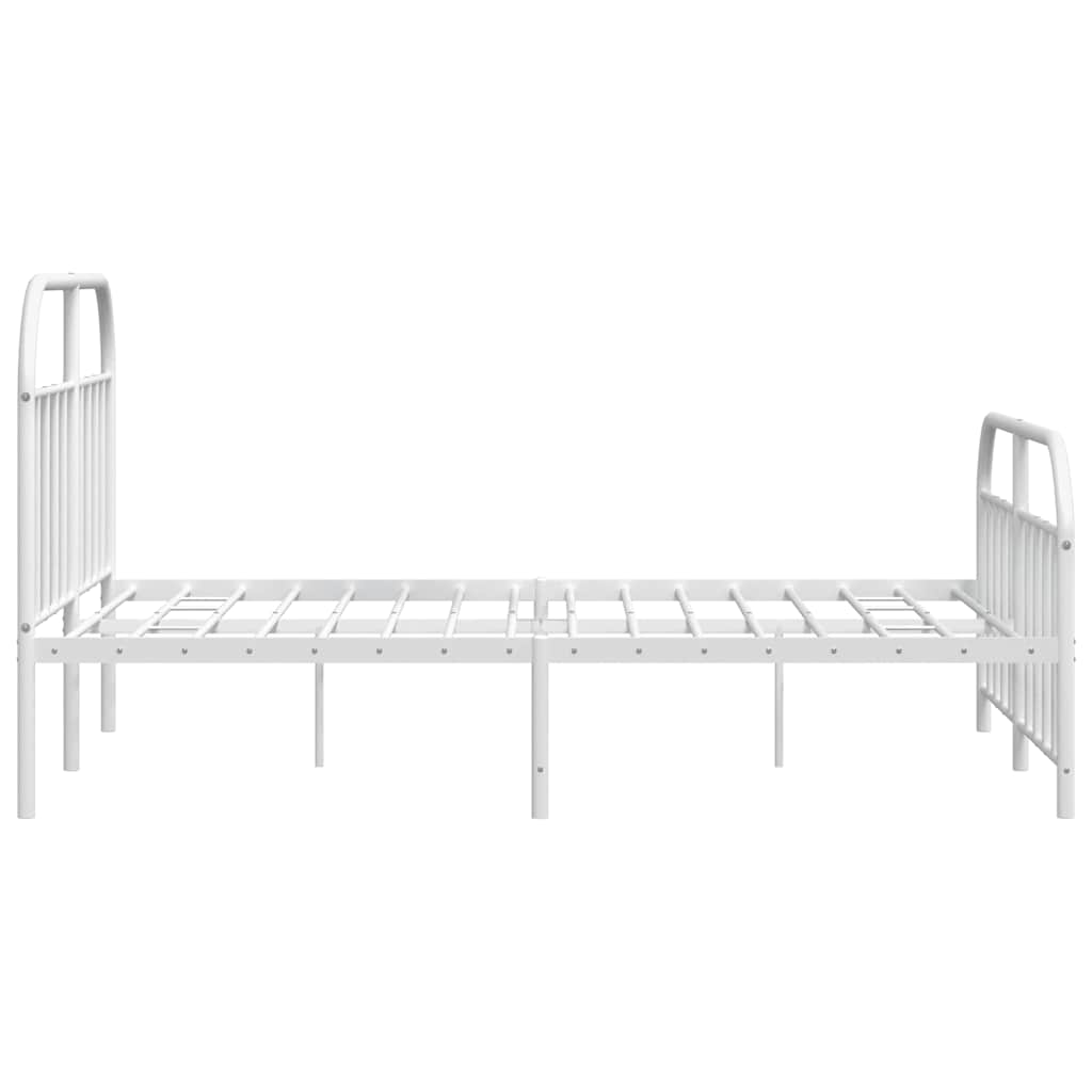 Giroletto con Testiera e Pediera Metallo Bianco 183x213 cm | homemem39