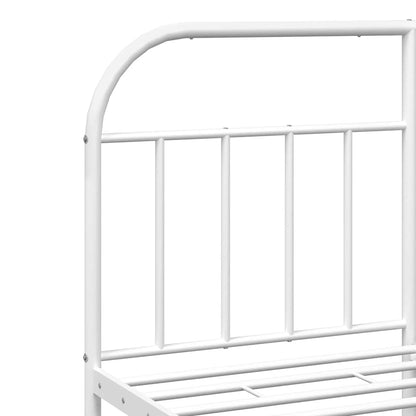 Giroletto con Testiera e Pediera Metallo Bianco 183x213 cm | homemem39