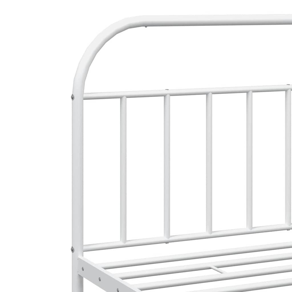 Giroletto con Testiera e Pediera Metallo Bianco 193x203 cm | homemem39