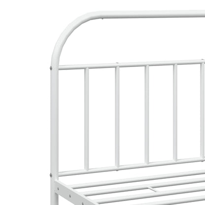 Giroletto con Testiera e Pediera Metallo Bianco 200x200 cm | homemem39