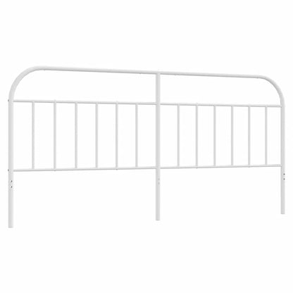 Testiera in Metallo Bianco 193 cm - homemem39