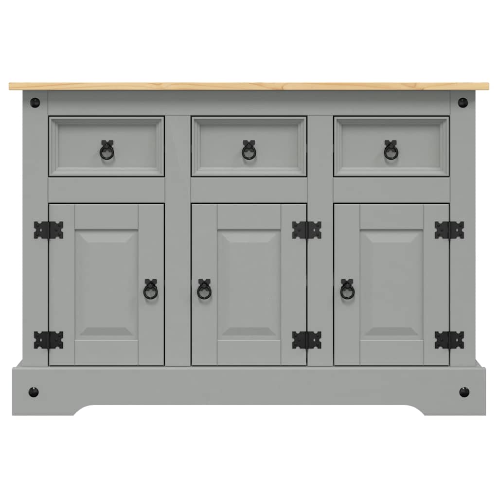 Credenza Corona Grigia 112x43x78 cm in Legno di Pino Messicano | homemem39