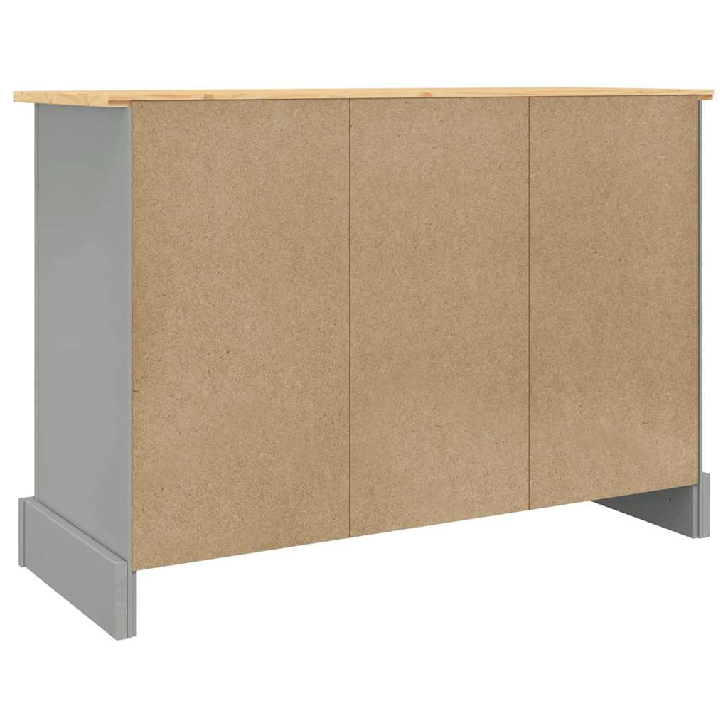 Credenza Corona Grigia 112x43x78 cm in Legno di Pino Messicano | homemem39