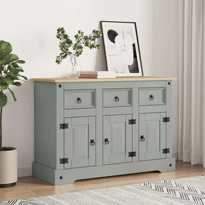 Credenza Corona Grigia 112x43x78 cm in Legno di Pino Messicano | homemem39