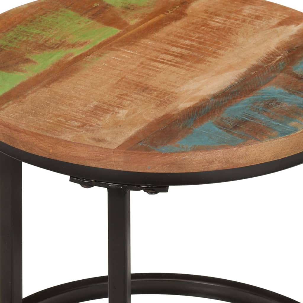 Tavolini a Incastro 3 pz in Legno Massello di Recupero | homemem39