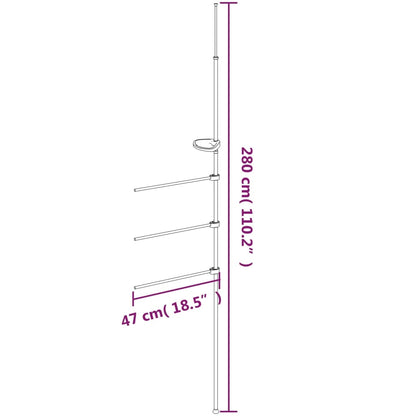 Portasciugamani 47x280 cm in Alluminio | homemem39