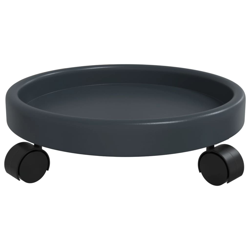 Carrelli per Piante con Ruote 2 pz Grigi Diametro 34 cm 35 kg