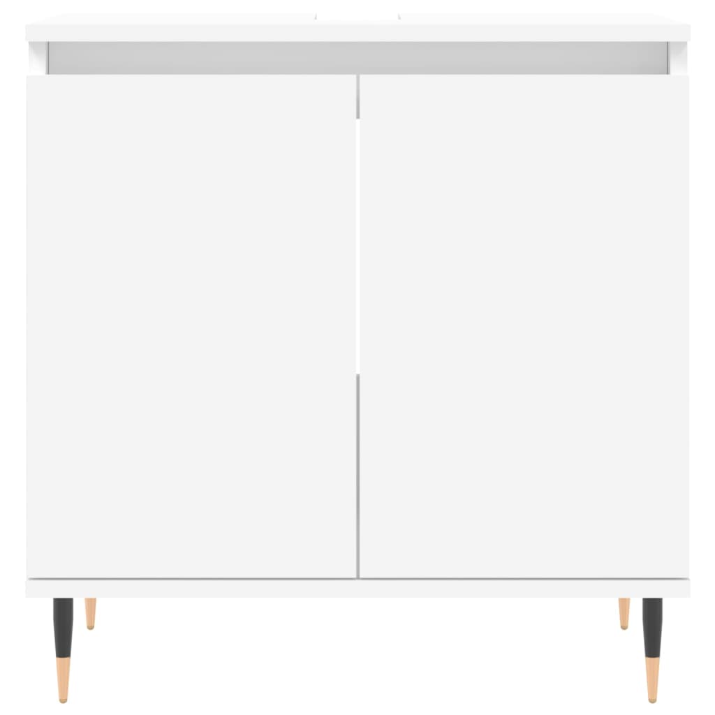 Set di Mobili da Bagno 3 pz Bianco in Legno Multistrato | homemem39