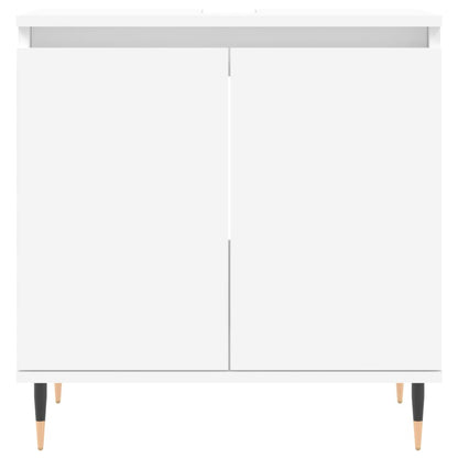 Set di Mobili da Bagno 3 pz Bianco in Legno Multistrato | homemem39