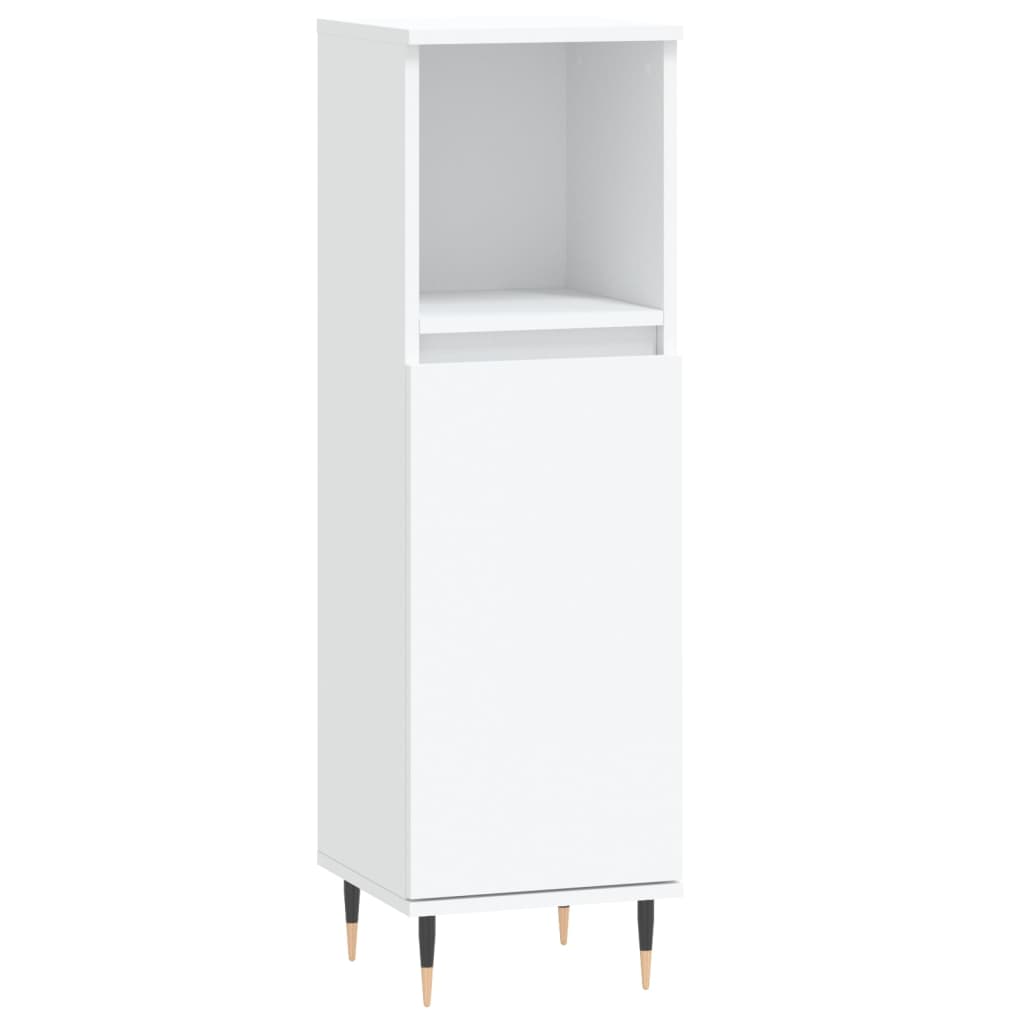 Set di Mobili da Bagno 3 pz Bianco in Legno Multistrato | homemem39