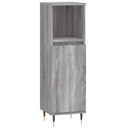 Set Mobili da Bagno 3 pz Grigio Sonoma in Legno Multistrato | homemem39