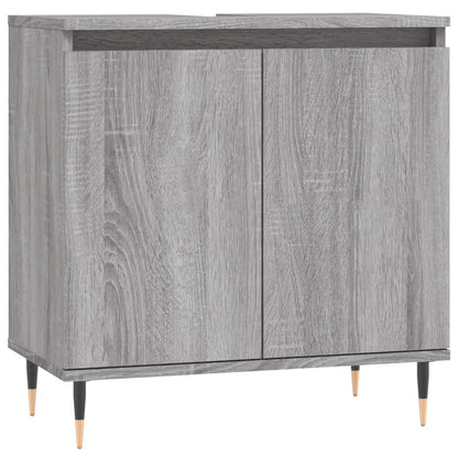 Set Mobili da Bagno 3 pz Grigio Sonoma in Legno Multistrato | homemem39
