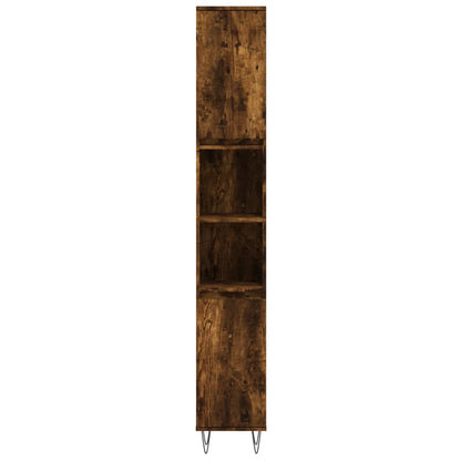 Set Mobili da Bagno 3 pz Rovere Fumo in Legno Multistrato | homemem39