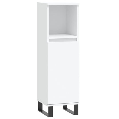Set di Mobili da Bagno 3 pz Bianco in Legno Multistrato | homemem39