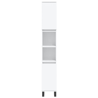 Set di Mobili da Bagno 3 pz Bianco in Legno Multistrato