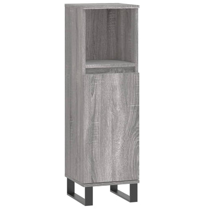Set Mobili da Bagno 3 pz Grigio Sonoma in Legno Multistrato | homemem39