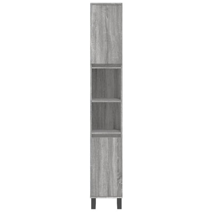 Set Mobili da Bagno 3 pz Grigio Sonoma in Legno Multistrato | homemem39