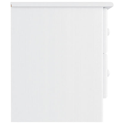 Comodino ALTA Bianco 41x35x41 cm in Legno Massello di Pino | homemem39