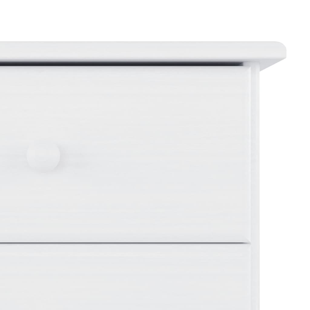 Comodino ALTA Bianco 41x35x41 cm in Legno Massello di Pino | homemem39