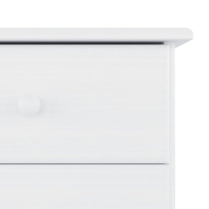 Comodino ALTA Bianco 41x35x41 cm in Legno Massello di Pino | homemem39