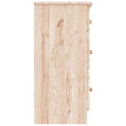 Cassettiera ALTA 112x35x73 cm in Legno Massello di Pino - homemem39