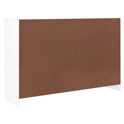 Cassettiera ALTA Bianca 112x35x73 cm in Legno Massello di Pino - homemem39