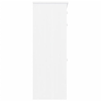 Scarpiera ALTA Bianca 77x35x96 cm in Legno Massello di Pino - homemem39