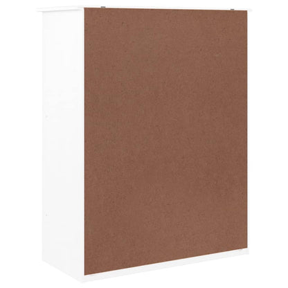 Scarpiera ALTA Bianca 77x35x96 cm in Legno Massello di Pino - homemem39