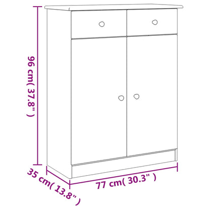 Scarpiera ALTA 77x35x96 cm in Legno Massello di Pino - homemem39