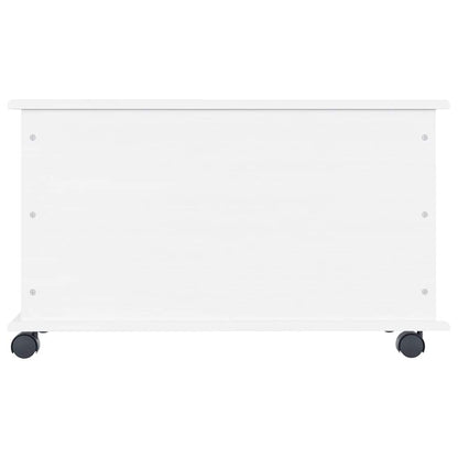 Cassapanca con Ruote ALTA Bianca 73x39,5x43 cm Massello di Pino - homemem39