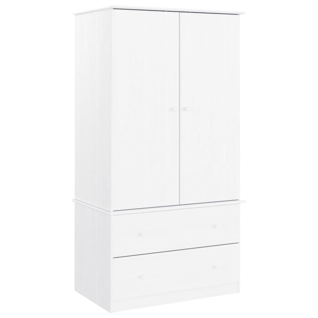 Armadio ALTA Bianco 90x55x170 cm in Legno Massello di Pino | homemem39