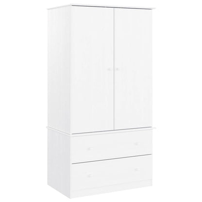 Armadio ALTA Bianco 90x55x170 cm in Legno Massello di Pino | homemem39