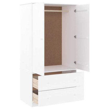 Armadio ALTA Bianco 90x55x170 cm in Legno Massello di Pino | homemem39