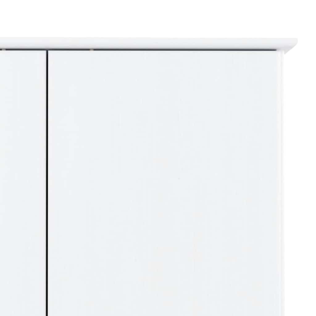 Armadio ALTA Bianco 90x55x170 cm in Legno Massello di Pino | homemem39