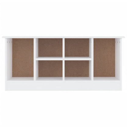 Panca Porta Scarpe ALTA Bianca 100x35x45 cm Legno Massello Pino | homemem39