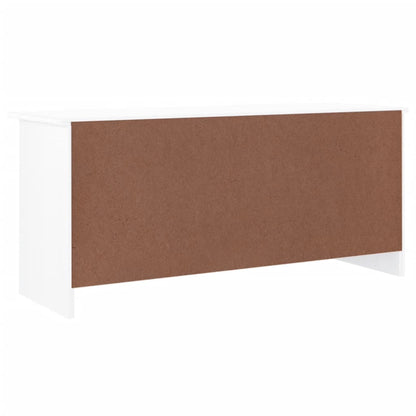 Panca Porta Scarpe ALTA Bianca 100x35x45 cm Legno Massello Pino | homemem39