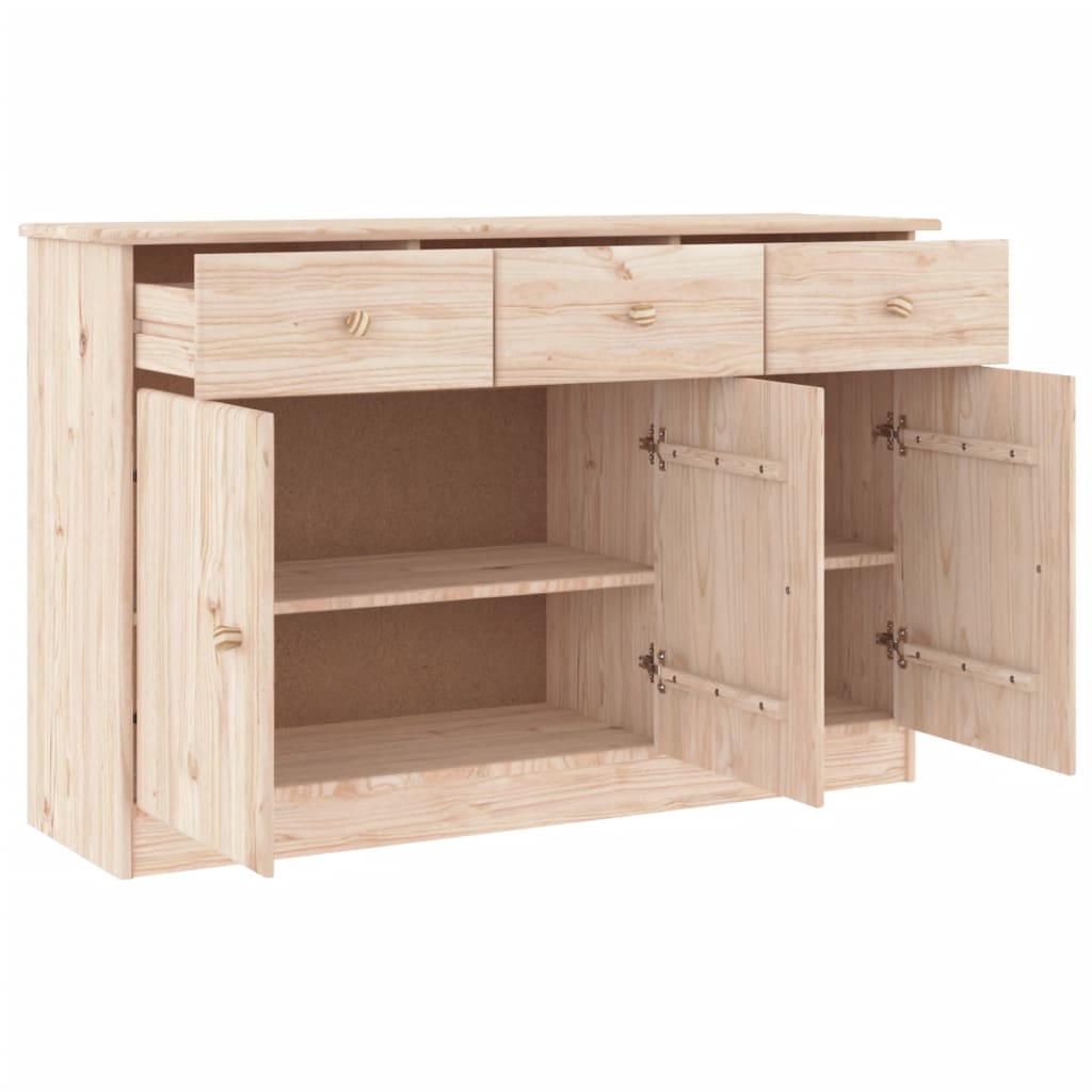Credenza ALTA 112x35x73 cm in Legno Massello di Pino - homemem39