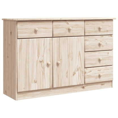 Credenza ALTA 112x35x73 cm in Legno Massello di Pino - homemem39