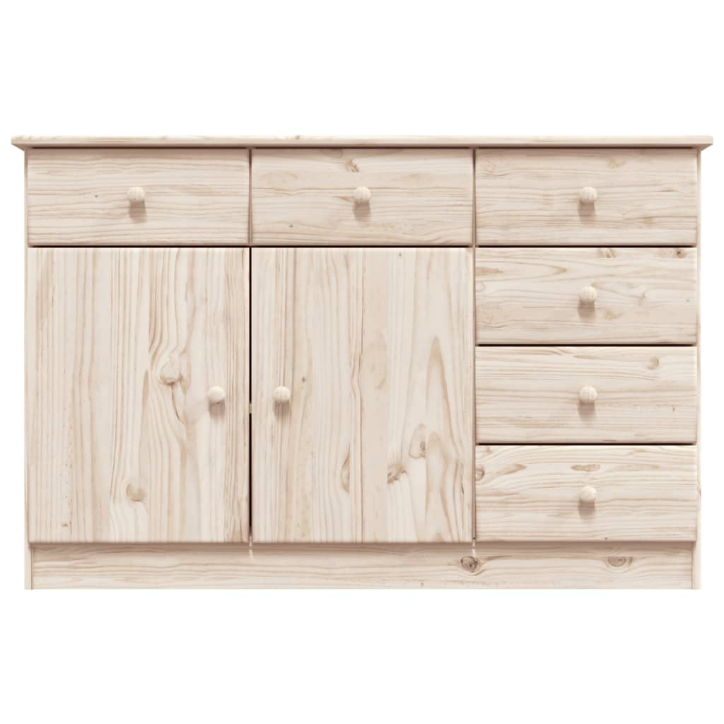 Credenza ALTA 112x35x73 cm in Legno Massello di Pino - homemem39