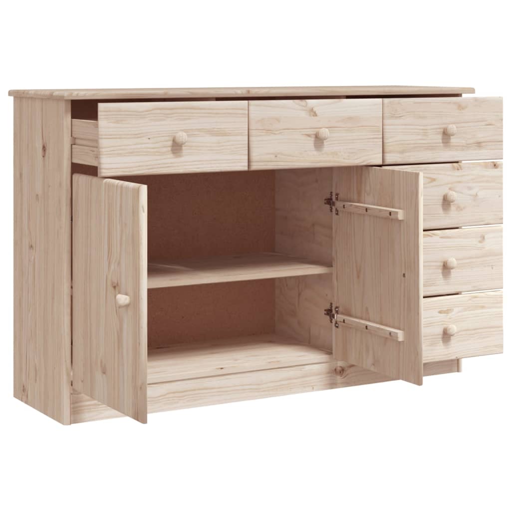 Credenza ALTA 112x35x73 cm in Legno Massello di Pino - homemem39