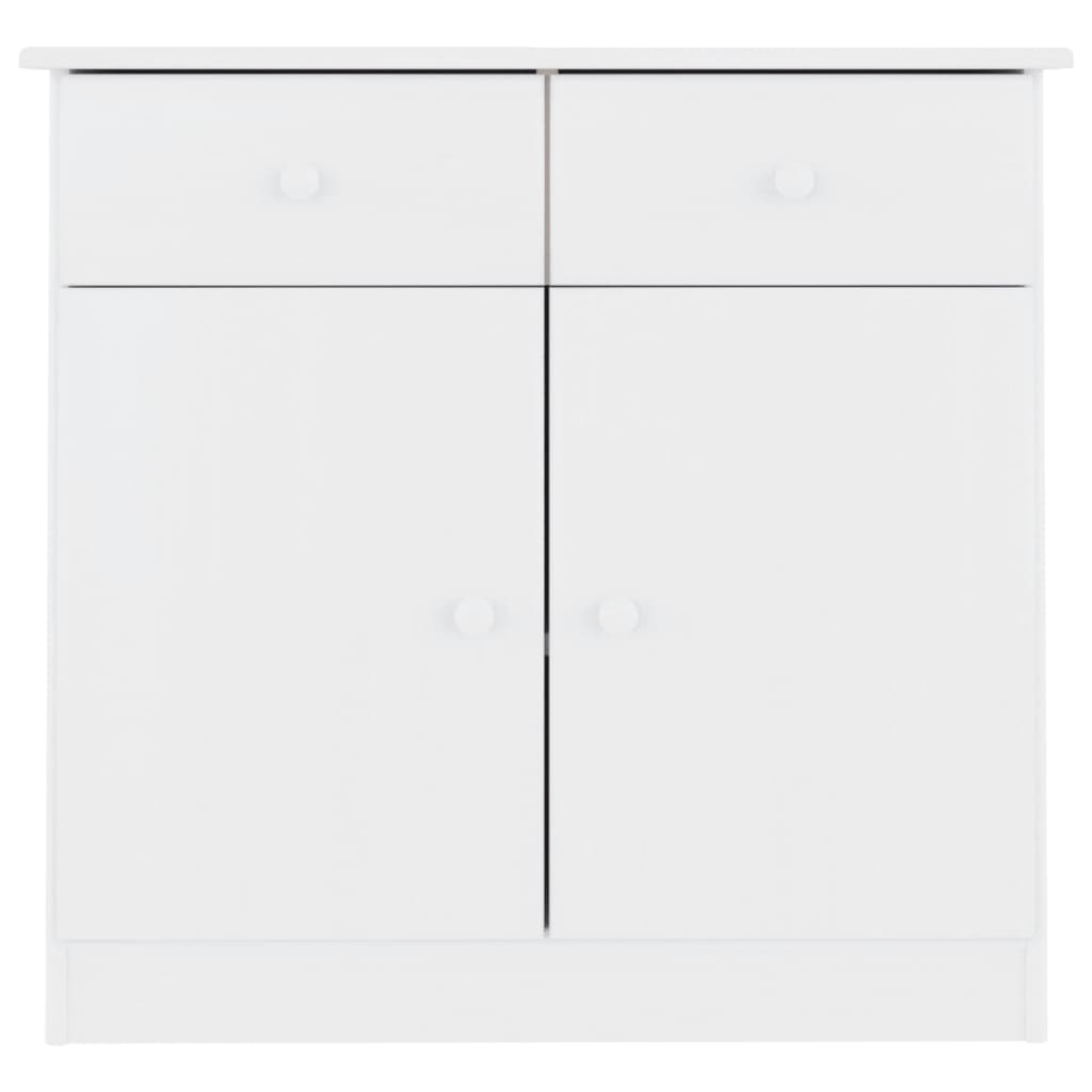 Credenza ALTA Bianca 77x35x73 cm in Legno Massello di Pino - homemem39