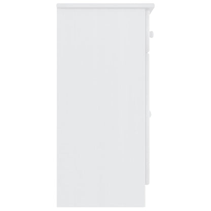 Credenza ALTA Bianca 77x35x73 cm in Legno Massello di Pino - homemem39