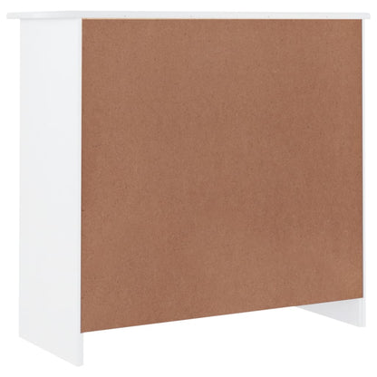 Credenza ALTA Bianca 77x35x73 cm in Legno Massello di Pino - homemem39