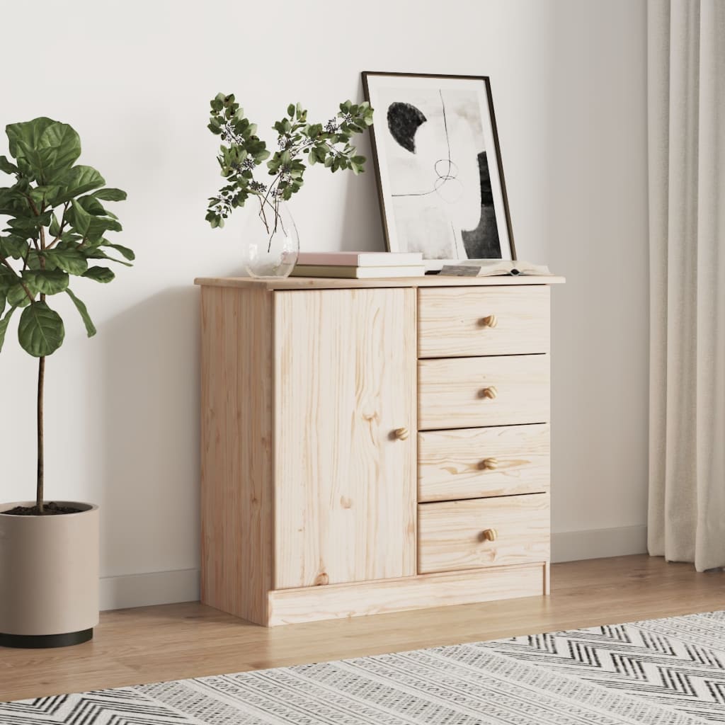 HIGH sideboard 77x35x73 cm in solid pine wood