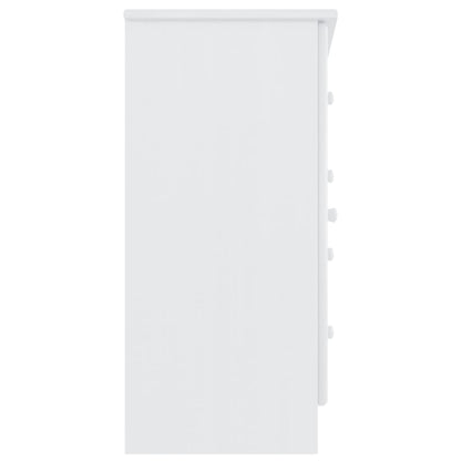 Credenza ALTA Bianca 77x35x73 cm in Legno Massello di Pino - homemem39