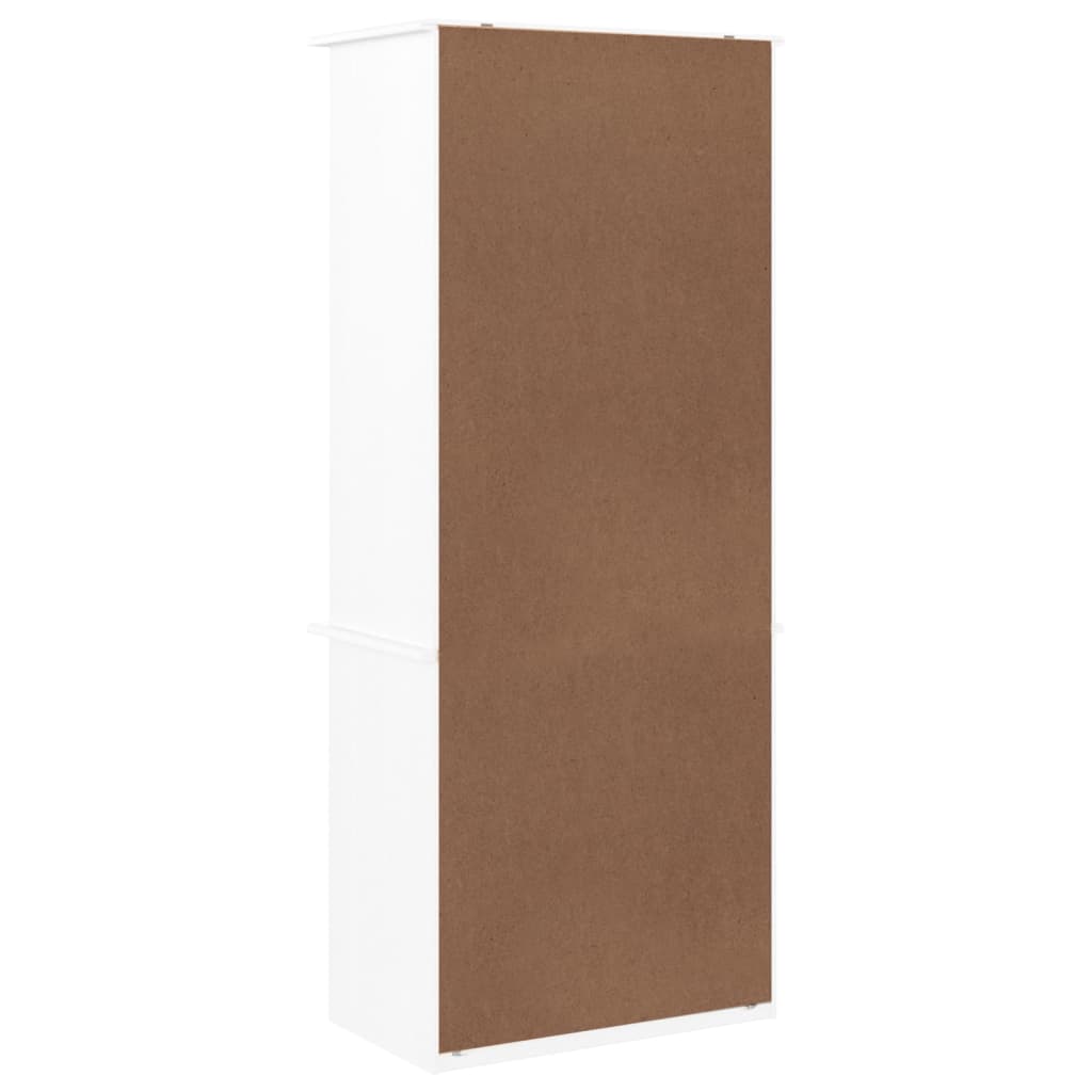 Libreria con Cassetti ALTA Bianca 60x35x142 cm Massello di Pino | homemem39